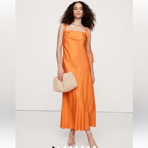 Linen Banana Republic DRAPED VISCOSE-LINEN MAXI DRESS NWT